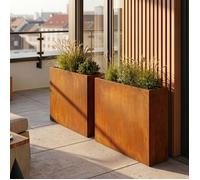 Bac à plantes Vaargel acier 82 x 90 x 30 cm rouille noble