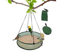 Bac à pour Oiseaux - Plateau de Nourriture pour Oiseaux avec Design Cerceau Peu encombrant | Support pour d'oiseaux | Attrape- pour Balcon, terrasse, Jardin, allée, mangeoire