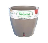 Bac à réserve d'eau - Rond Ø 36 x 33 cm -Taupe Gris G