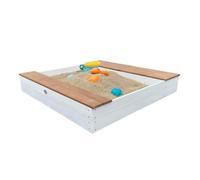Bac à sable avec Bassin et Espace de Rangement - AXI Evy - Blanc, Brun - Pour Enfant à partir de 3 ans