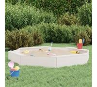 Bac à sable avec sièges blanc octogone bois de pin massif Blanc G