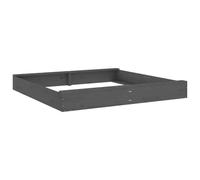 Bac À Sable Avec Sièges Gris Carré Bois De Pin Massif