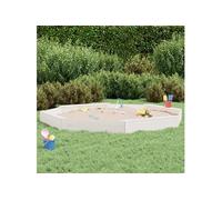 Bac À Sable Avec Sièges Blanc Octogone Bois De Pin Massif