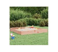 Bac À Sable Avec Sièges Carré Bois Massif De Douglas