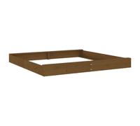 Bac À Sable Avec Sièges Marron Miel Carré Bois De Pin Massif