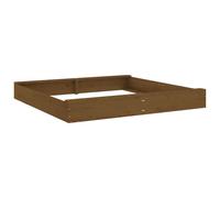 Bac À Sable Avec Sièges Marron Miel Carré Bois De Pin Massif