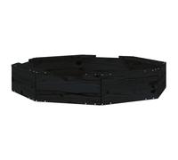 Bac À Sable Avec Sièges Noir Octogone Bois De Pin Massif