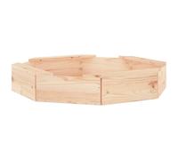 Bac à sable avec sièges vidaXL octogone bois de pin massif Brun G