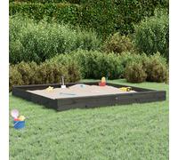 Bac à Sable avec Sièges Tout-petits Blanc Carré Bois de Pin Massif vidaXL