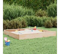 Bac à Sable avec Sièges Tout-petits Blanc Carré Bois de Pin Massif vidaXL