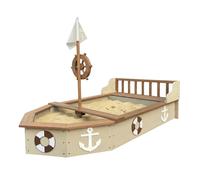 Bac à sable - AXI - Doris - Forme bateau - Bois pruche FSC - Bâche et tapis inclus