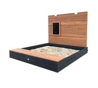 Bac à sable - AXI - Mandy XXL - Bois massif - Couverture - Tableau noir