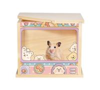 Bac à sable de bain pour hamster | Bac à bain de poussière pour petits animaux - Décoration transparente avec accessoires de cage pour l'entraînement, l'alimentation et le plaisir du bain