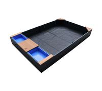 Bac À Sable En Bois Avec Banc Et Récipients Pour L'eau Bac À Sable Pour Enfants En Anthracite Et Brun 180 X 115 Cm - Axi Kelly