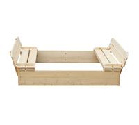 Bac à sable en bois avec couvercle et banc rabattables- timbela m051-1