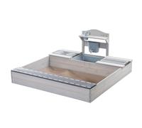 roba Bac à Sable en Bois avec Cuisine Extérieure Intégrée - Bois Massif Certifié FSC - pour Enfants à Partir de 12 Mois - Teinte Grise