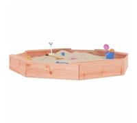 Bac à Sable en Bois, Jeux Extérieur Enfant avec sièges octogone Bois Massif de Douglas 159,5 x 159,5 x 20 cm
