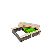 Bac À Sable En Bois Pour Jardin Enfant 94x77cm Gris TU