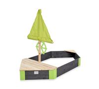 Bac À Sable En Forme De Bateau En Bois Pour Jardin Enfant Gris TU