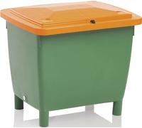Bac à sable L790xl605xH775mm 210l HD-PE vert/orange sans goulotte de prélèvement