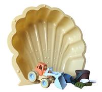 Bac à sable ou à eau (7 pièces avec jouet de sable) avec jouet de sable, tracteur avec chargeur frontal, seau, passoire, vaisselle, râteau, moules à sable