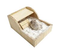 Bac à Sable pour Bain de Hamster Maisonnette En Bois Avec Échelle