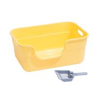 Bac à sable pour chat - Bac à litière pour chat | Plateau de tamisage pour chat ouvert, bac portable pour animal domestique, bac à litière ouvert avec pelle, plateau de toilette à haut côté pour