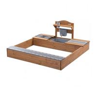 Bac à Sable - ROBA - 2 en 1 - Bois Massif FSC - Cuisine de Jeu Intégrée - Pour Balcon / Terrasse
