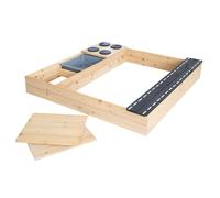 Bac À Sable Roba En Bois Avec Bac En Plastique + Plaque Chauffante + Route De Jeu - Naturel