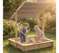 Bac à sable samu 120x120 cm en bois avec toit uv50