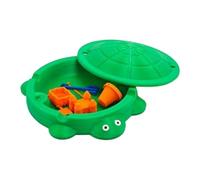 Bac à Sable Tortue avec Couvercle - Ensemble de Jouets de Sable Anti-Stress | pour Filles Garçons Extérieur Intérieur Jardin | Plage Bureau Studio Chambre, Petit Sablier de Table, Déco