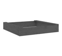 Bac à sable - vidaXL - Modèle carré - Bois de pin massif - 111x111x20 cm - Gris Gris G