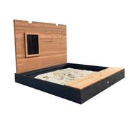 Bac À Sable Xxl Avec Banc, Rangement/Couvercle, Bois Fsc, Anthracite