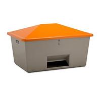 Bac à sel PFV 1 500 litres avec ouverture d'écoulement - Pour sable, sel, granulats, absorbant - CEMO - 7438