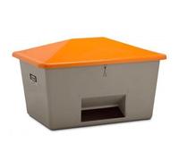 Bac à sel PFV 700 litres avec ouverture d'écoulement - Pour sable, sel, granulats, absorbant - CEMO