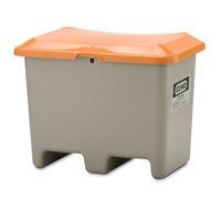 Bac à sel PFV PLUS3 200 litres avec passage de fourches - Pour sable, sel, granulats, absorbant - CEMO - 10567