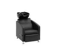 Bac à shampoing avec repose-pieds - inclinable - avec siège, robinet mitigeur, flexible et douchette | physa