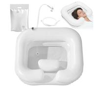 Bac à shampoing gonflable avec pommeau de douche et sac à eau, pour se laver les cheveux au lit, bac de lavage portable pour femmes enceintes, blessées et handicapées