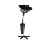 Bac à shampoing - mobile - inclinable - avec réservoir d'eau - noir | physa