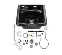 Bac à Shampoing Plastique ABS Lavabo Lave Cheveux Pour Salon de Coiffure Noir