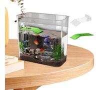 Bac à tortues - Terrarium transparent - Accessoire pour animaux de compagnie - Habitat de tortues d'eau - Pour nourrir, bain de soleil, amphibiens, tortues, écrevisses, bernards, grenouilles, maison