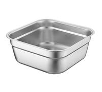 Bac à vaisselle pour évier de cuisine en acier inoxydable lavabo de capacité avec bord roulé panier à fruits multifonction brossé accessoires cuisine lavabo
