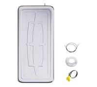 Bac a Vidange pour Climatiseur, Plateau INOX, avec Tuyau de Drainage de 300 CM et Collier de Serrage, Compatible avec Les Unités Extérieures de Climatiseur(93x44cm/37x17in)