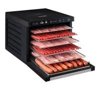 CONCEPT électroménager SO3000 Déshydrateur professionnel Double Fan, 6 plateaux inox, température réglable : 35 - 70°C, deux ventilateurs pour un séchage homogène, minuteur digital 99 heures, écran LCD, 1000 W