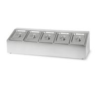 Bac alimentaire - EBERTH - 5 x 1/6 GN - Inox - 100mm profondeur - -40° à 300°C