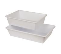 Bac alimentaire rectangulaire creux 400 x 300 x 100 mm professionnel en polyéthylène à contenance de 10 L