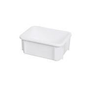 Bac alimentaire rectangulaire PEHD empilable - Capacité : 12 LL - Blanc