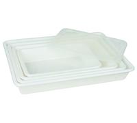 Bac alimentaire rectangulaire plat 540 x 385 x 80 mm professionnel en polyéthylène à contenance de 10 L de La Brunoise