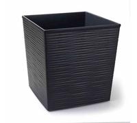 Bac Biron, Graphite Rillenoptik 30x30x31cm Plastique Cache-Pot + Utilisation