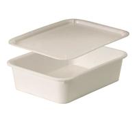 Bac Blanc rectangulaire à pâtons 20 L - 53 x 41 cm